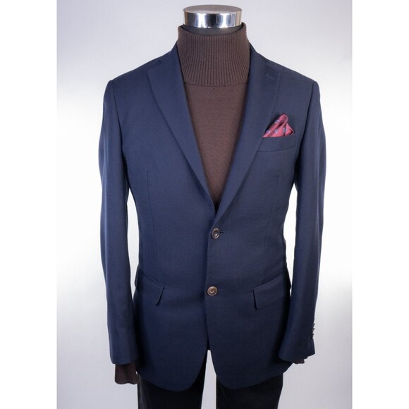 Michael Kors Sport Coat Jacket Blazer Navy Blue Sz 36R Wool Two Button Casual - Picture 2 of 15